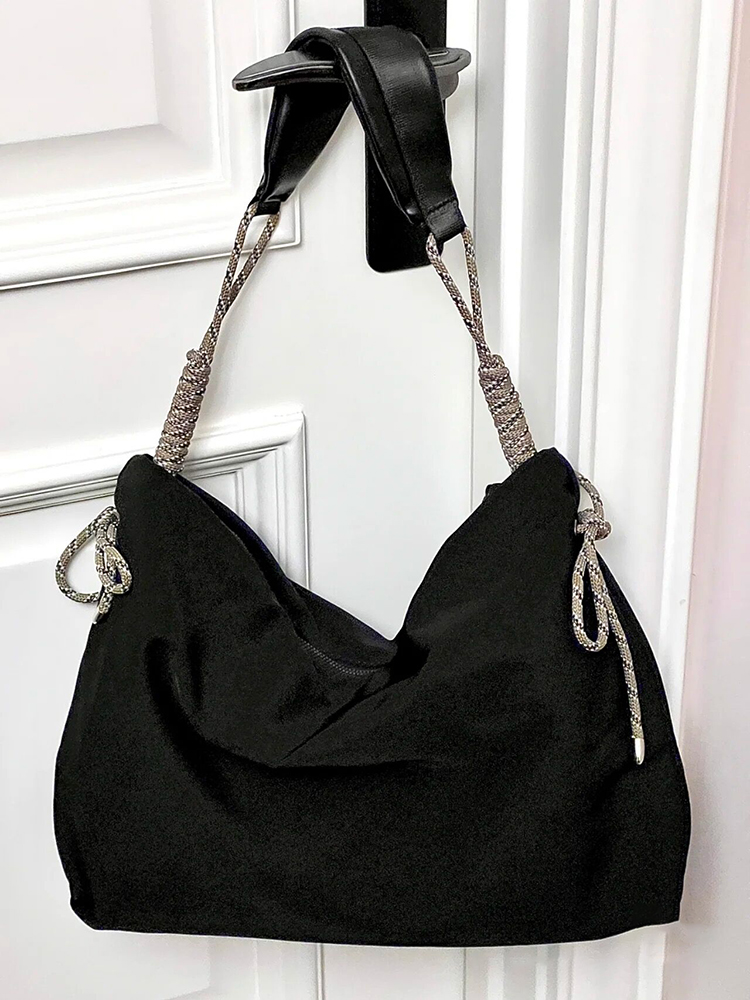 休闲牛津布大包潮款绳结托特包