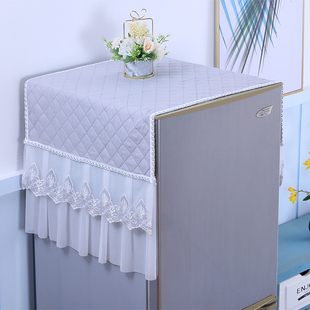 新款冰箱盖布单开门双开门冰箱防尘罩滚筒洗衣机罩蕾丝花边可机洗