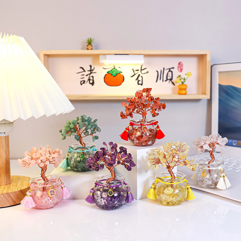 石来运转水晶发财树汽车创意车载家居摆件组合装饰搭配祝福手绘,家居饰品,装饰摆件,淘宝优惠券,粉丝福利购,淘宝优惠卷