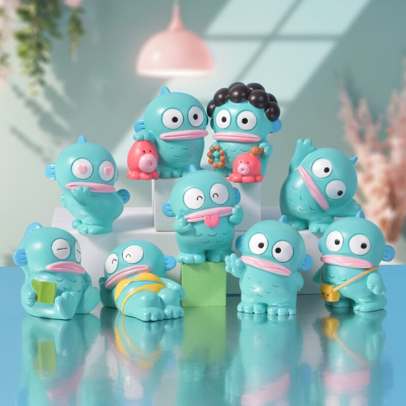 卡通人鱼汉顿小丑鱼盲盒手办潮玩树脂家居桌面装饰小鱼儿公仔摆件