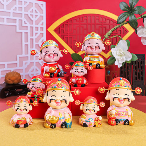 HK树脂中式好运摇头汽车装饰摆件