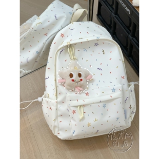 日系可爱休闲书包女初中高中学生双肩包轻便小众学生出游旅行背包