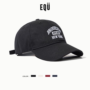 Cap美式 Baseball 复古鸭舌帽日系软顶刺绣棒球帽弯檐 York New