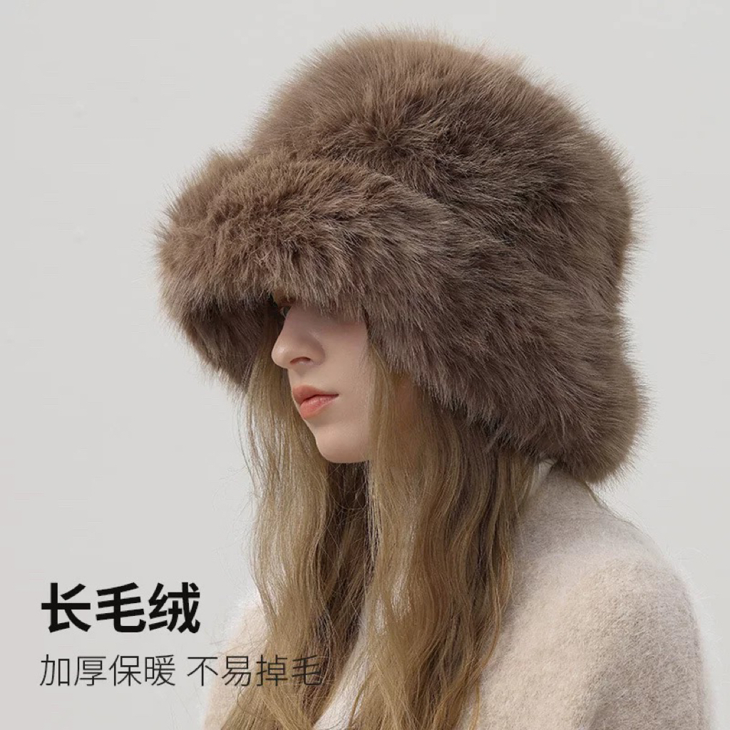 东北长白山护耳毛绒渔夫帽秋冬