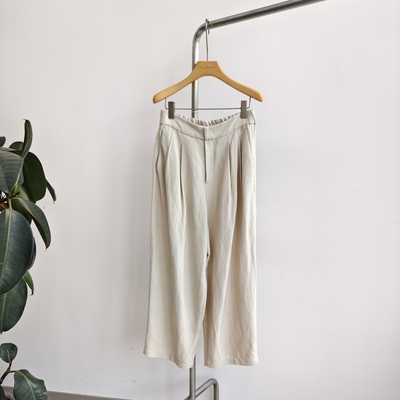 GOLDENBARRY| 金和百瑞 555076人丝麻休闲萝卜裤