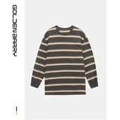 GOLDEN BARRY金和百瑞2025年春松弛感圆领100棉条纹长袖 T恤202471