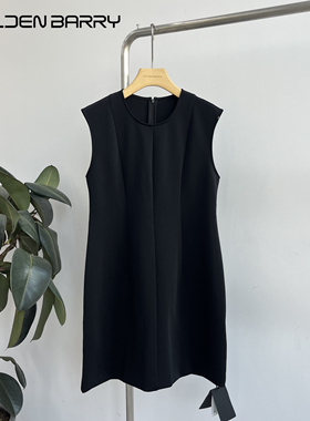 GOLDEN BARRY｜金和百瑞2025春夏307104黑色背心连衣裙显瘦小黑裙