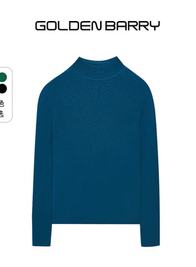 GOLDEN BARRY金和百瑞冬季极简半高领100%羊毛毛衣241303/241206
