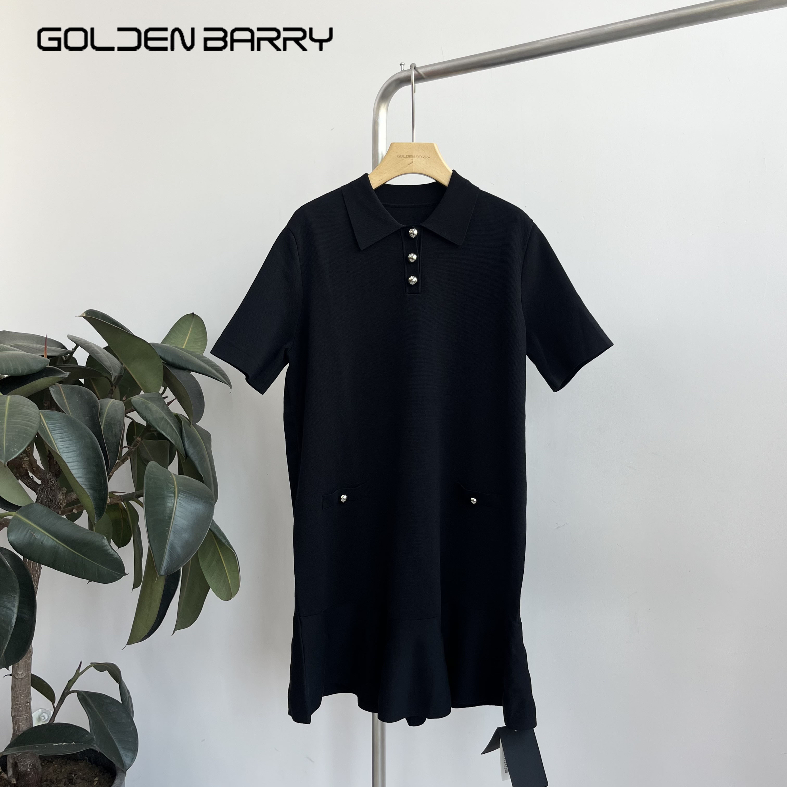 GOLDEN BARRY｜金和百瑞2025年夏305025精致老钱风针织连衣裙