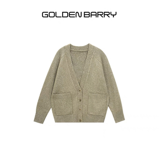 单品韩系极简温暖V领毛衫 241211 BARRY金和百瑞2024年冬季 GOLDEN