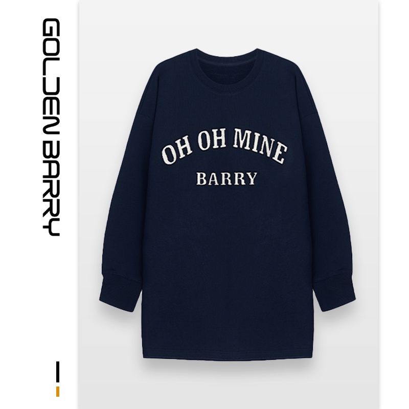 GOLDEN BARRY金和百瑞260180秋季休闲毛巾绣100%棉卫衣上装