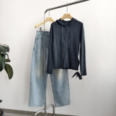 241048 GOLDENBARRY 金和百瑞26春针织羊毛拉链连帽开衫 241063