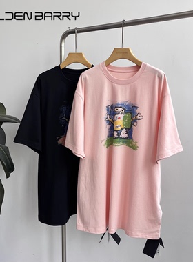 GOLDENBARRY|金和百瑞2025年夏201004手绘卡通机器人T恤