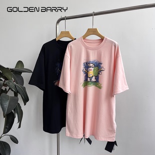 金和百瑞2025年夏201004手繪卡通機器人T恤 GOLDENBARRY