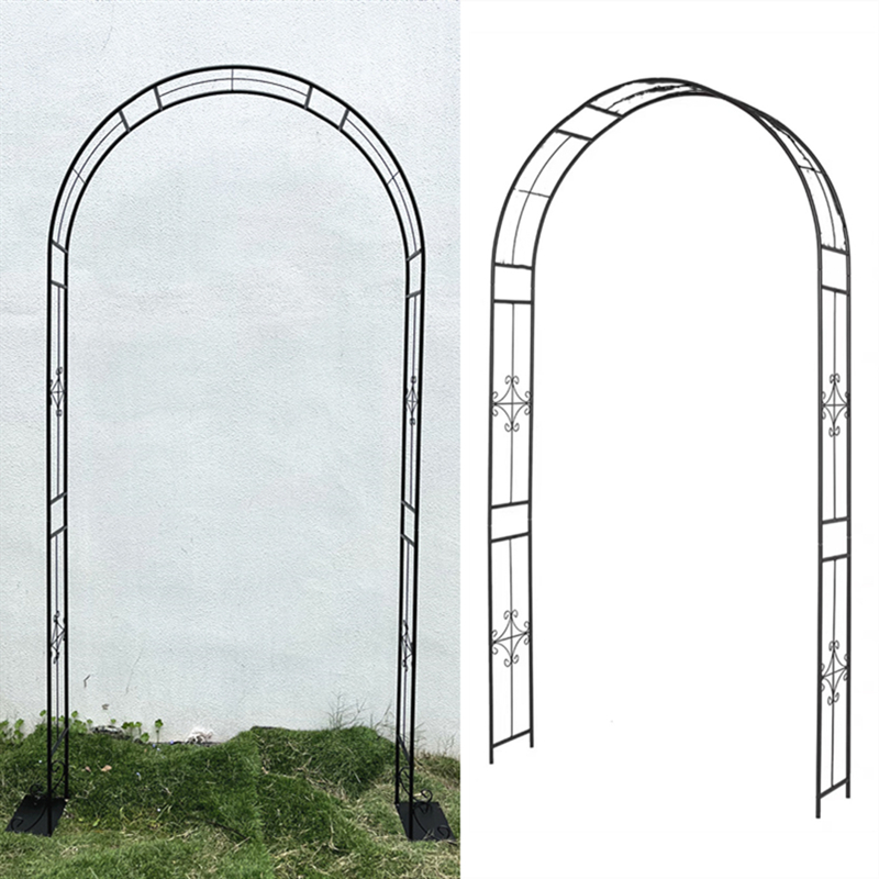 拱形庭院户外葡萄架支架杆铁艺月季爬藤架拱门花架铁线莲攀爬植物