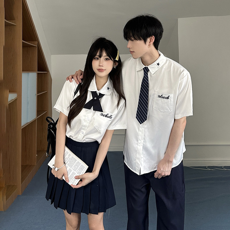 中学生班服夏季衬衫裙子学院风合唱演出JK制服高中生毕业照运动会