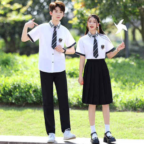 班服学院风夏季衬衫JK服套装初高中小学生毕业照五四大合唱演出服