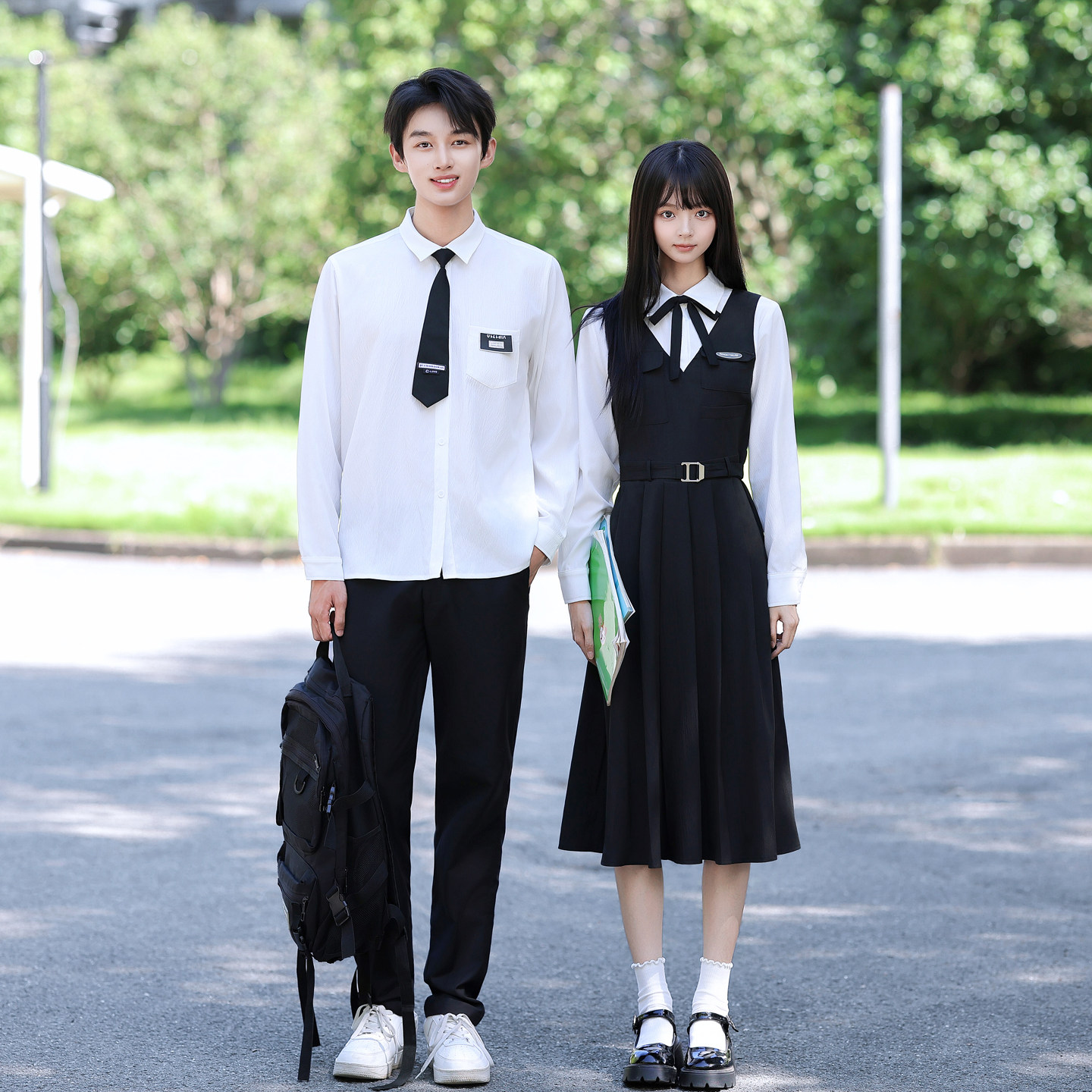 中学生秋季合唱演出服学院风衬衫裙子JK制服高中生运动会开幕服装