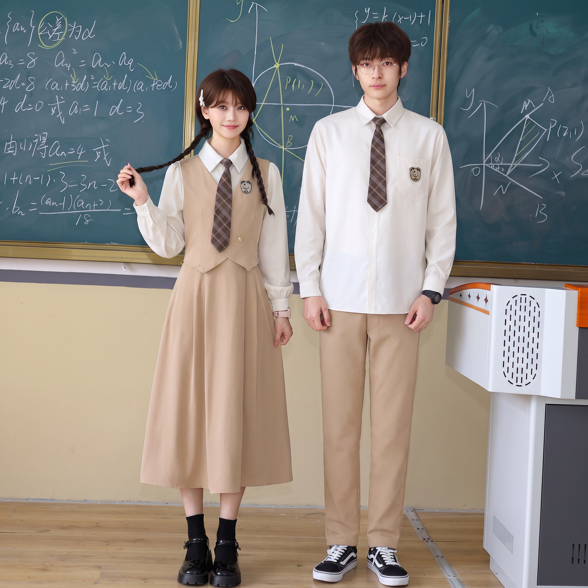 中学生合唱演出朗诵服秋季初中生衬衫JK制服班服高中生毕业运动会