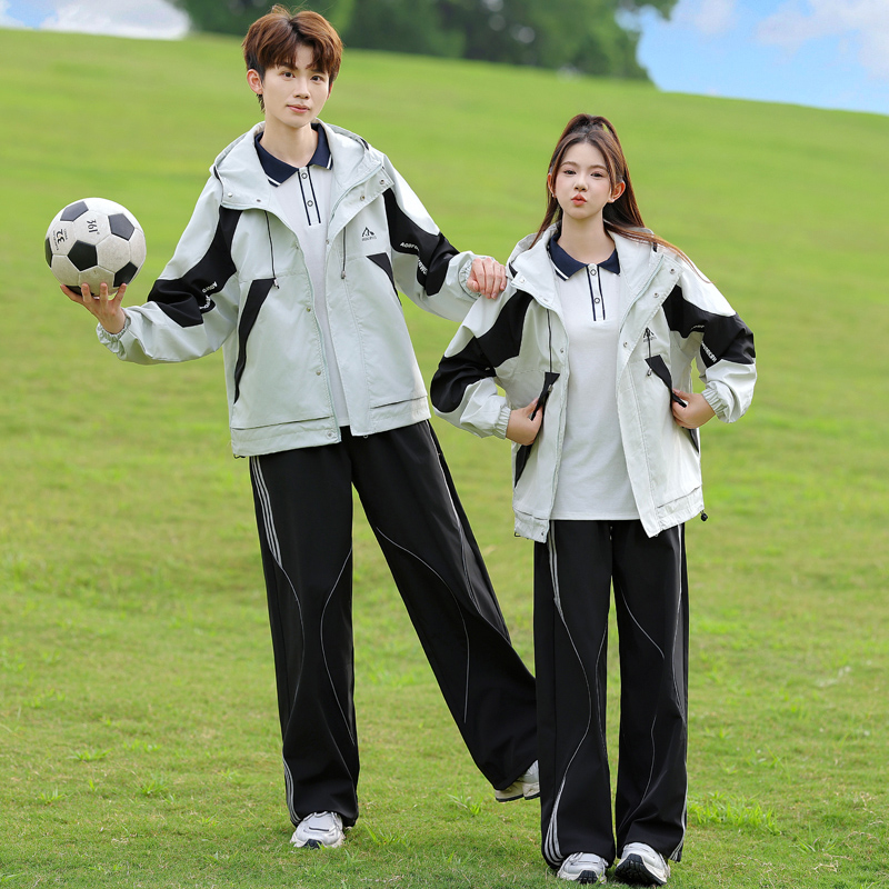 秋季初中生校服套装学院风小学高中生运动会开幕式服装班服三件套