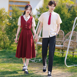 初中学生班服夏季套装JK制服衬衫裙子高中生学院风合唱朗诵演出服