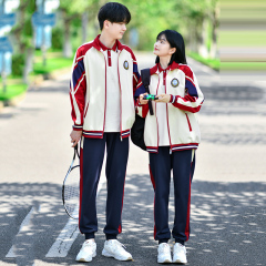 高中学生冲锋衣外套初中生学院风校服三件套套装运动会班服定制潮