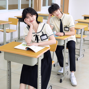 合唱演出校服 短袖 五六年级毕业班服套装 初高中学生英伦学院风夏季