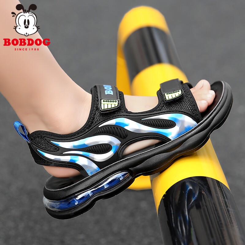 巴布豆男童凉鞋夏季新款软底轻便防滑沙滩女童中大童男孩儿童鞋子