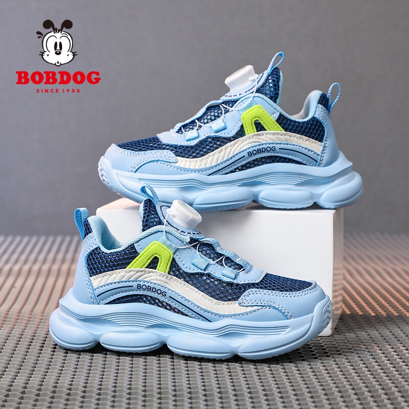 巴布豆男童运动鞋夏季单网透气网面网鞋百搭软底男孩跑步儿童鞋子