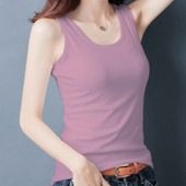 纯棉背心女春秋内搭晨跑运动打底衫 修身 显瘦瑜伽防走光性感上衣女