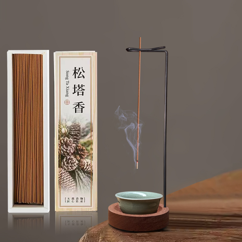 中式松塔香檀香座香托