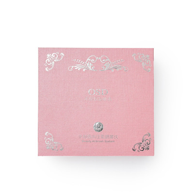 纸袋定制手提袋购物袋高品质小盖和底座礼品盒粉色包装纸顶部和底