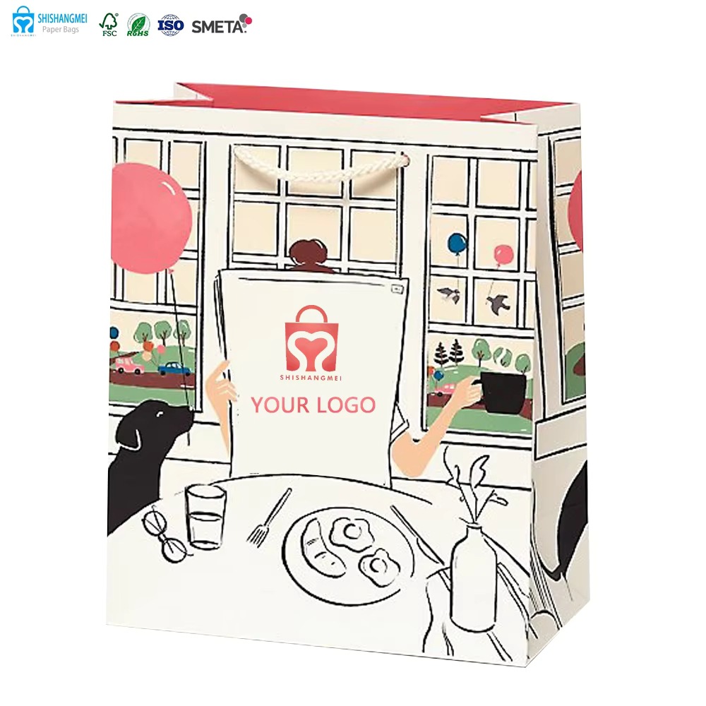 纸袋定制手提袋购物袋SSM可回收高品质外卖食品纸袋餐厅甜味糕点