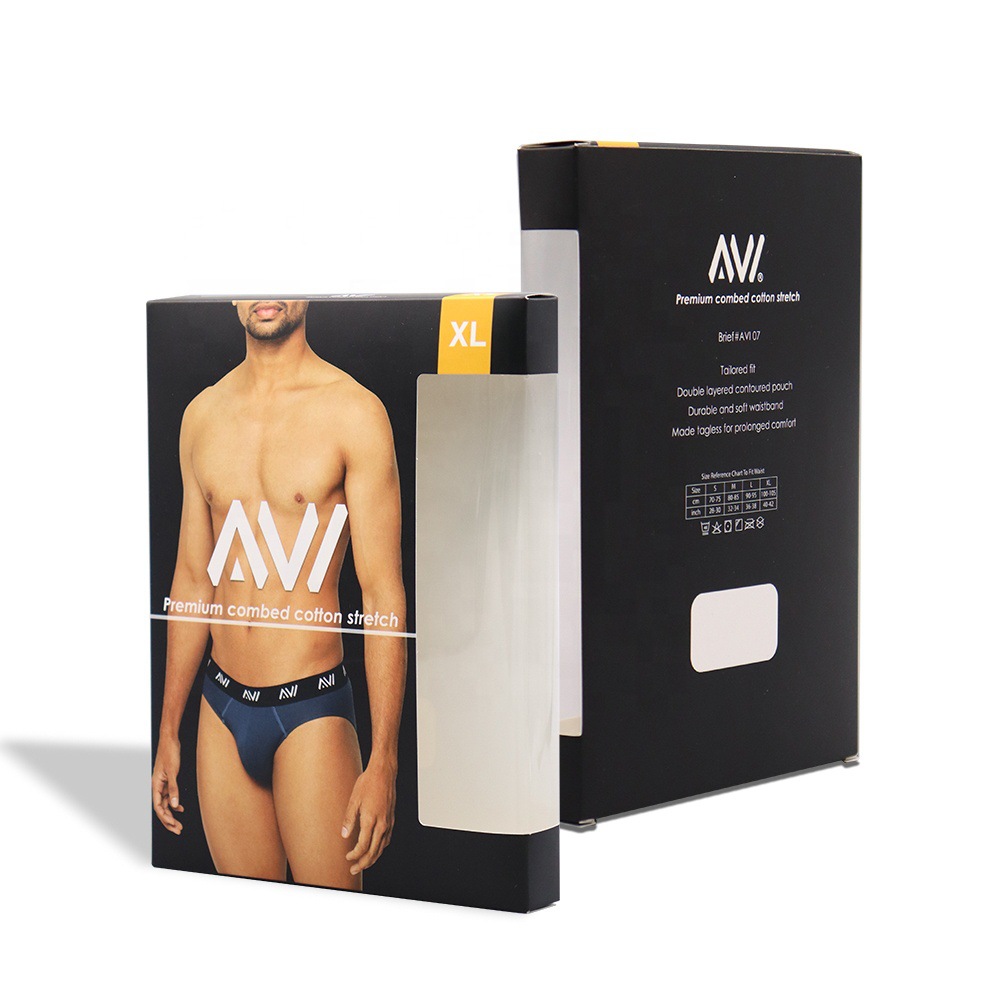 纸袋定制手提袋购物袋工厂定 制包装盒廉价男士内衣窗口盒，纸盒