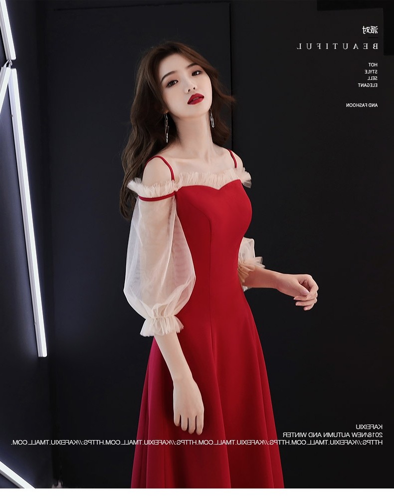 一字肩敬酒服新娘2018新款冬季长款红色结婚晚礼服长袖显瘦回门女在类目 女装/女士精品, 婚纱/旗袍/礼服, 礼服/晚装中 - 来自Buy2taobao.com提供专业的淘宝代购服务