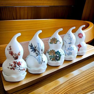 骨瓷摆件装饰收纳筒牙签筒家用陶瓷复古中式牙线盒精美可爱牙签筒