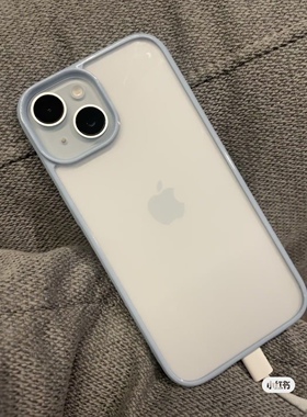 小红书爆款奶蓝diy滴胶透明超薄贴纸滴胶diy适用于苹果15/14promax手机壳iPhone11纯色边框XR软7p亚克力12/13