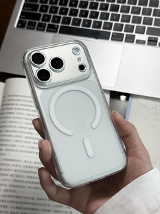 纯色高透无异味安全亚克力磁吸适用于苹果17promax手机壳16全包边大孔精孔11/12promax高级xs/xr防摔13p超薄