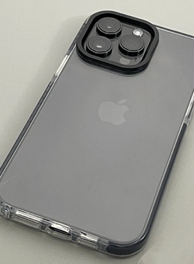 简约高级高透纯色安全无异味环保适用于苹果16/17透明11/12promax高级xs/xr防摔7p创意圈圈壳