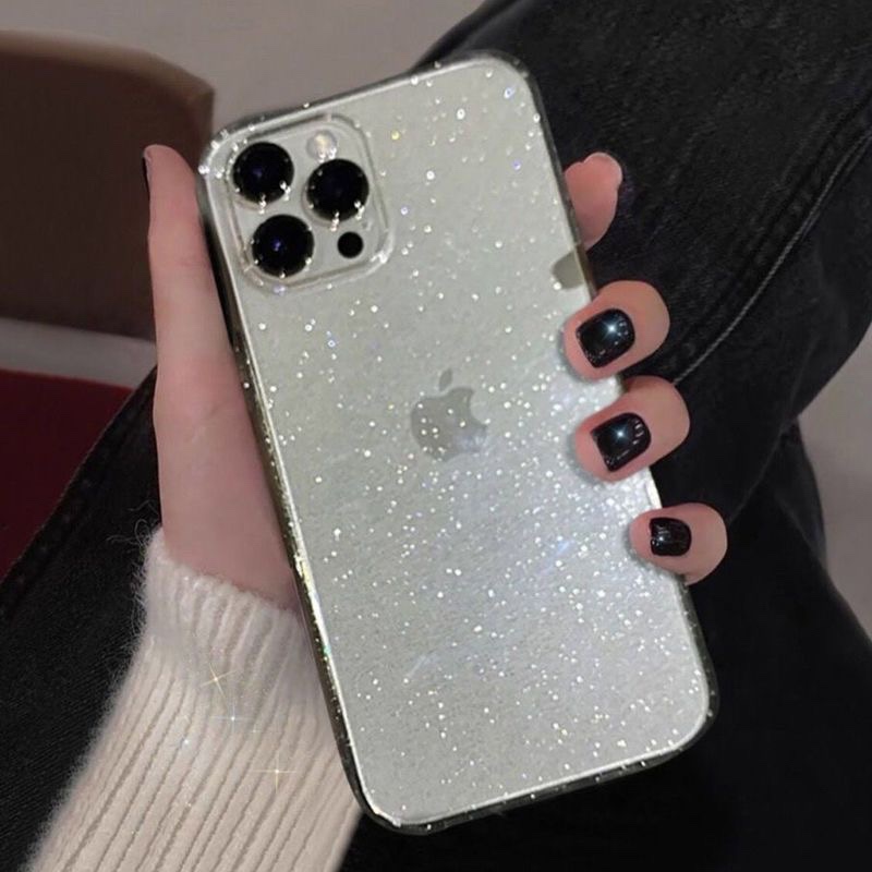 ins小红书同款闪粉透明手机壳16/17新款苹果12promax仙女软iPhoneX网红13