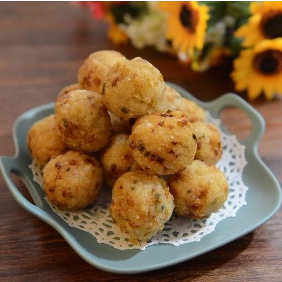 安徽特产舒城糯米圆子纯手工特色小吃腊肉盐肉44个糯米团子1000g