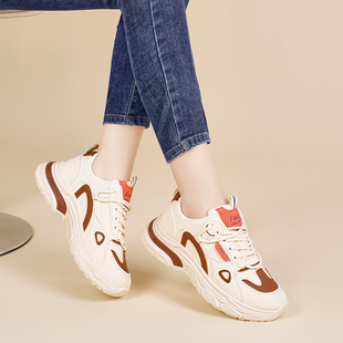 运动鞋女款2025新款秋冬大码初中学生防滑软底不累脚休闲老爹鞋