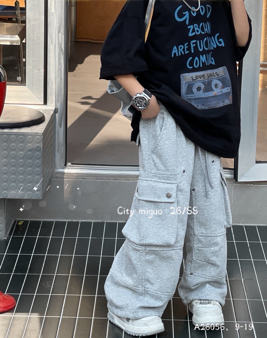 儿童洋气工装版卫裤2026春款中大童韩版百搭休闲可抽绳大口袋卫裤,童装/婴儿装/亲子装,运动裤卫裤,淘宝优惠券,粉丝福利购,淘宝优惠卷