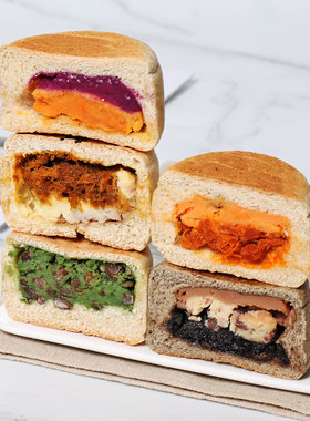 【花木轮组合500g】橡木盾全麦面包欧包健身代餐粗粮学生营养早餐