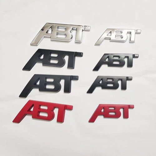 适用于大众奥迪改装ABT车标A3 A4L A5 A6A7 Q3金属车贴尾标中网标