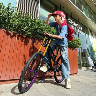 凯玛特26/27.5寸速降山地车铝合金软尾油刹减震山地自行车高颜值