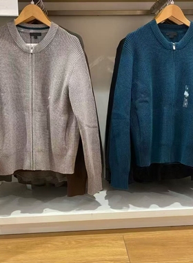 经典日系风 秋冬男装女装圆领拉链长袖针织开衫毛衣外套 479731