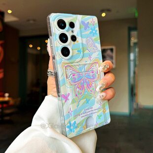 S23ultra S22手机壳M55蝴蝶A71 A55 适用于可插卡片适用于三星S26 A16 S24ultra A53唯美A42 A24保 S25ultra