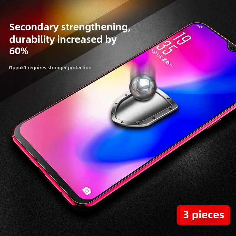 Oppok1钢化膜K1全面屏手