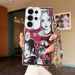 S23 S24fe透明手机壳M55动漫A71 A16 S25ultra A24带手链 A42 S24ultra A53 适用于潮流风适用于三星S26 A55